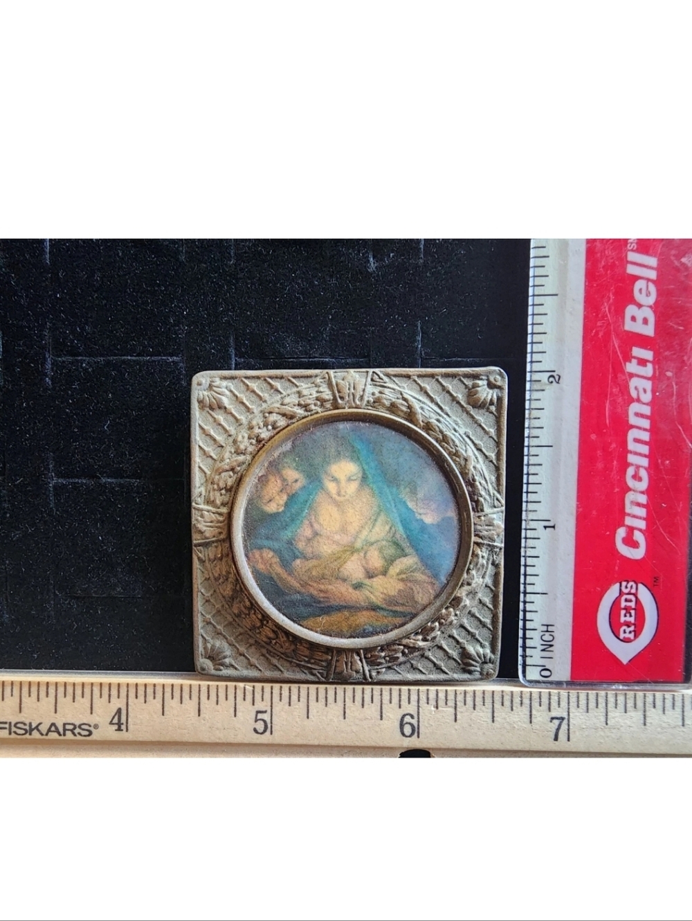 Antique The Holy Night by Carlo Maratti Mini Art Print Framed Madonna And Child